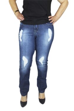Calça Jeans Feminina Rasgada do 38 ao 44 
