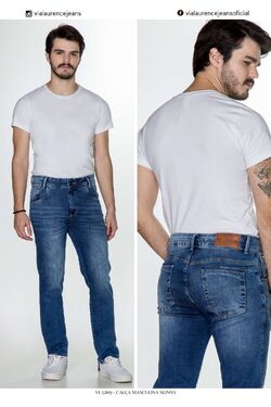 Calça Jeans Plus Masculina Skinny 48 - 44603