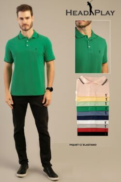 Camisa Polo Masculina Plus Size Piquet Head Play  - 46323