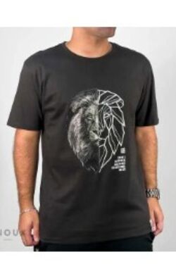 Camiseta Masculina Plus Size Lion - 46399